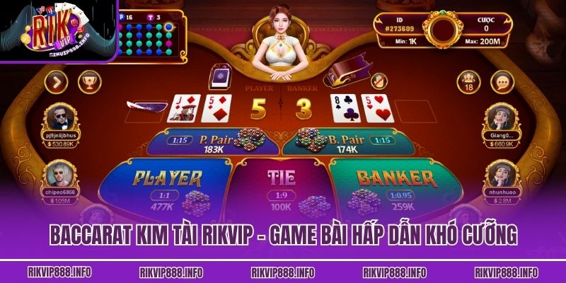 Baccarat Kim Tài Rikvip - Game Bài Hấp Dẫn Khó Cưỡng Baccarat Kim Tài Rikvip - Game Bài Hấp Dẫn Khó Cưỡng